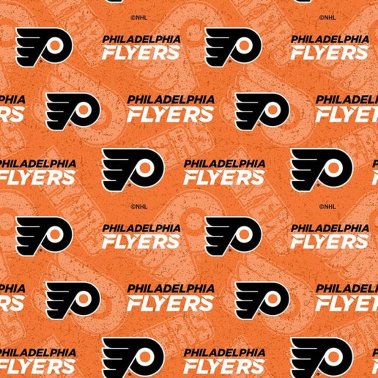 NHL Licensed Philadelphia Flyers Tone on Tone 1199-FLY Cotton Fabric by the Yard